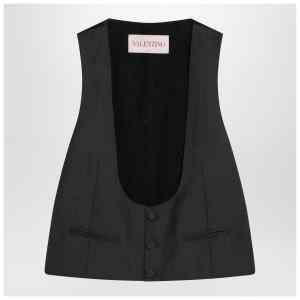 Valentino Charcoal grey vest in wool