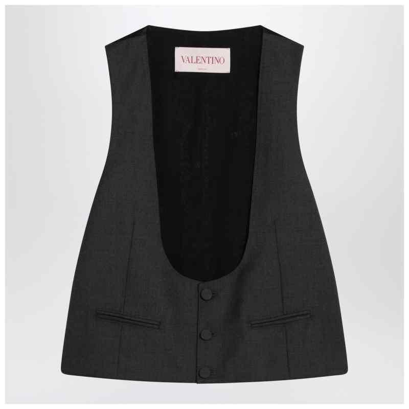 Valentino Charcoal grey vest in wool Valentino Charcoal grey vest in wool, theFeinheit