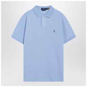 Polo Ralph Lauren Light blue cotton Custom Slim-Fit polo shirt