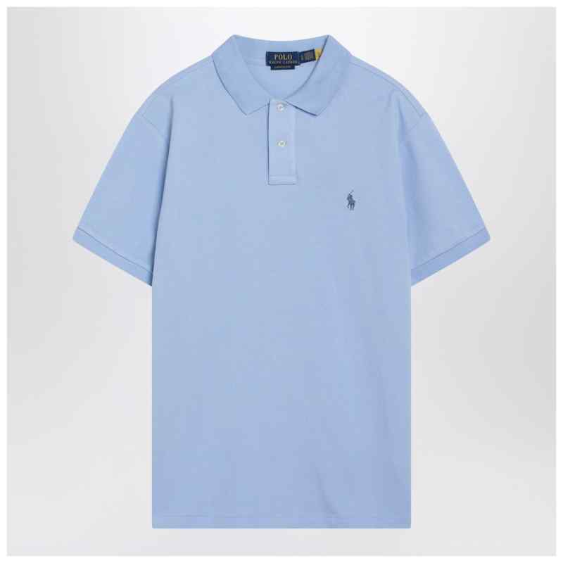 Polo Ralph Lauren Light blue cotton Custom Slim-Fit polo shirt, theFeinheit