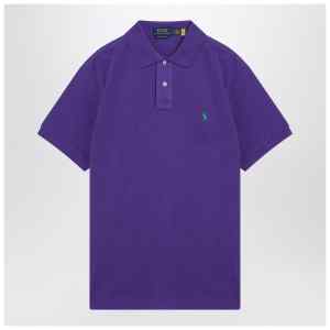 Polo Ralph Lauren Purple cotton Custom Slim-Fit polo shirt