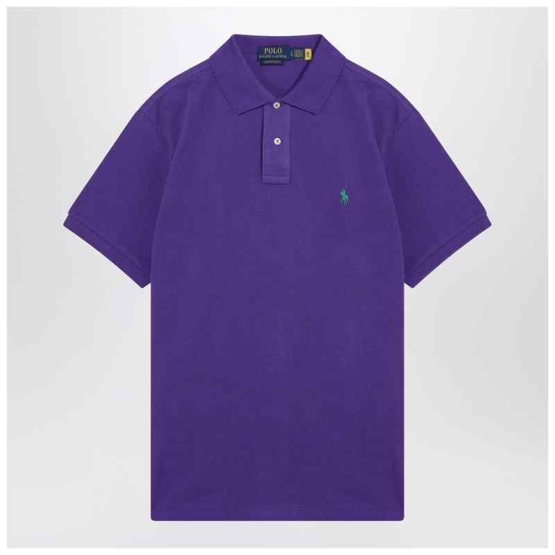 Polo Ralph Lauren Purple cotton Custom Slim-Fit polo shirt, theFeinheit