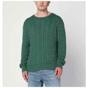 Polo Ralph Lauren Green cotton cable-knit jumper