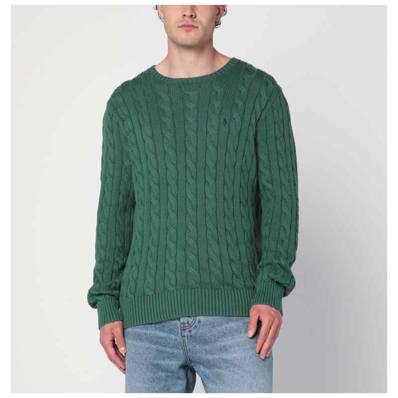 Polo Ralph Lauren Green cotton cable-knit jumper, theFeinheit