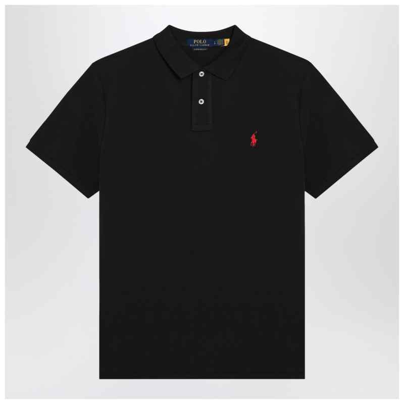 Polo Ralph Lauren Black cotton Custom Slim-Fit polo, theFeinheit