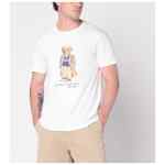Polo Ralph Lauren White Polo Bear T-shirt Custom Slim-Fit