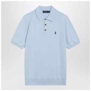 Polo Ralph Lauren Light blue cotton knit polo shirt