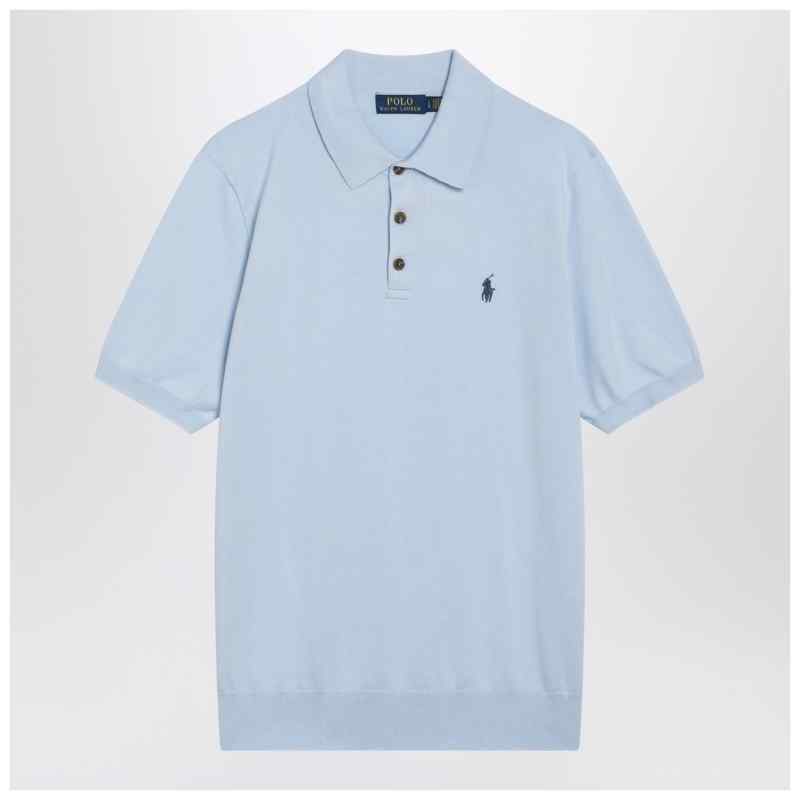 Polo Ralph Lauren Light blue cotton knit polo shirt Polo Ralph Lauren Light blue cotton knit polo shirt, theFeinheit