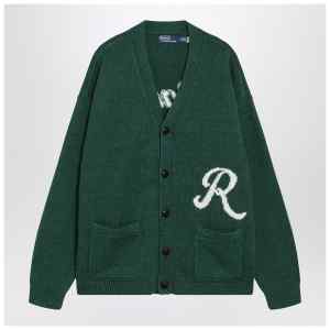 Polo Ralph Lauren Forest green cardigan with Ralph logo