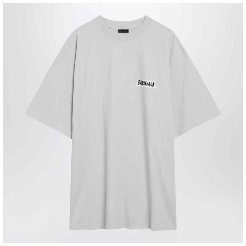 Balenciaga White Masking Tape T-shirt with medium fit, theFeinheit