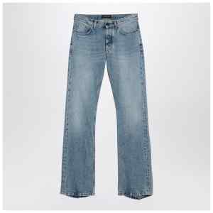 Balenciaga Light blue jeans with distressed hem
