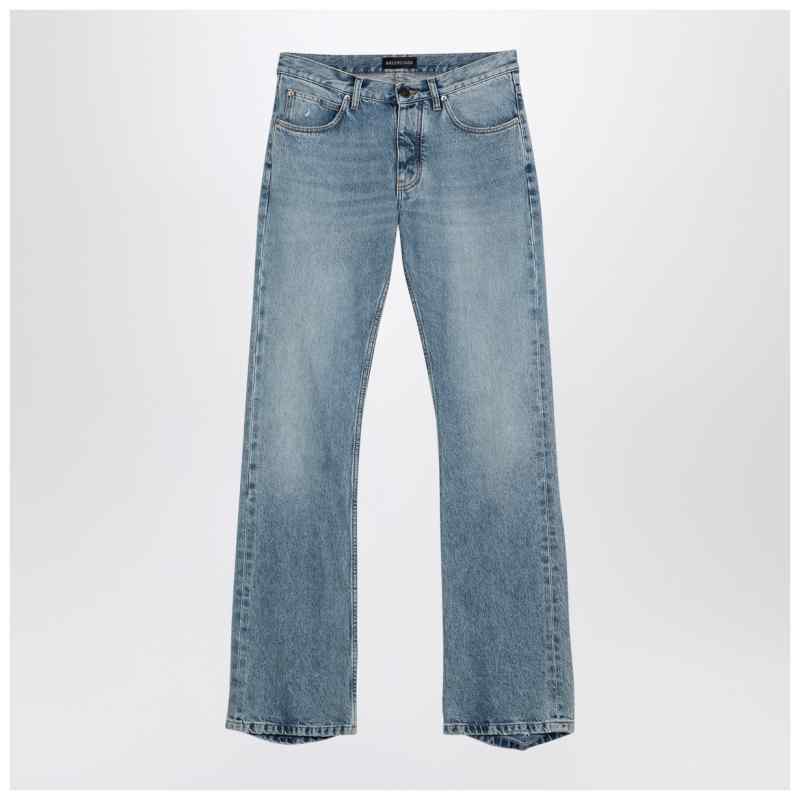Balenciaga Light blue jeans with distressed hem, theFeinheit