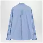 Valentino Light blue striped shirt in cotton