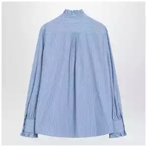 Valentino Light blue striped shirt in cotton