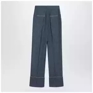 Valentino Blue trousers in Chambray Denim