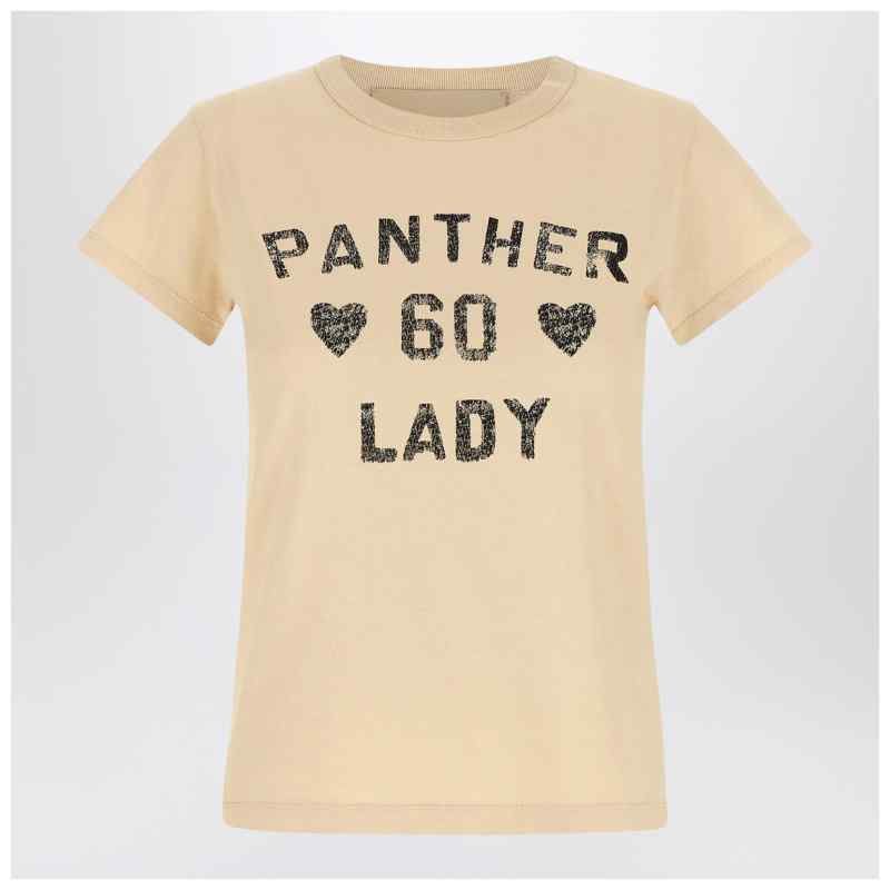 Valentino Panther Lady T-shirt in birch color Valentino Panther Lady T-shirt in birch color