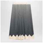 Valentino Blue/ivory silk skirt