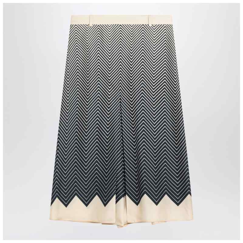 Valentino Blue/ivory silk skirt, theFeinheit