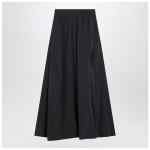 Balenciaga Black washed cotton maxi skirt