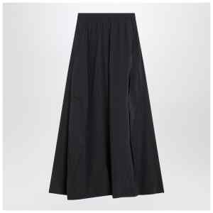 Balenciaga Black washed cotton maxi skirt