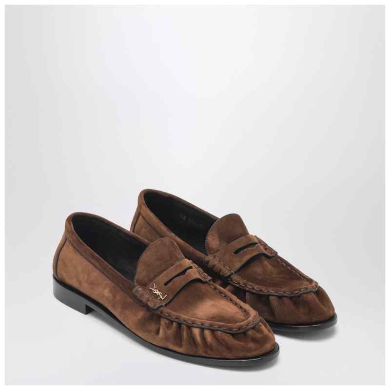 Saint Laurent Le Loafer Dark Havana suede loafers, theFeinheit
