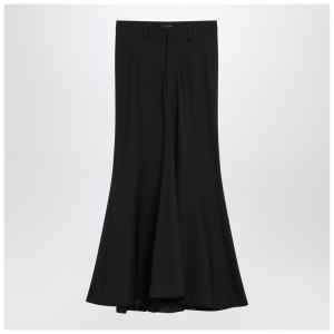 Balenciaga Black long wool skirt