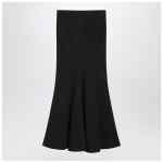 Balenciaga Black long wool skirt