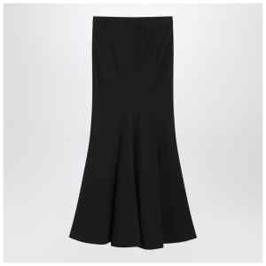 Balenciaga Black long wool skirt