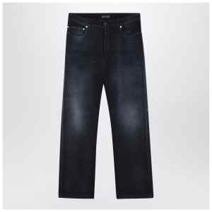 Balenciaga Wide-leg blue washed-effect jeans