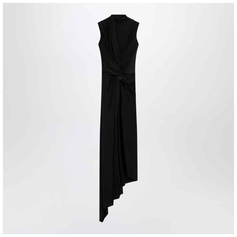Balenciaga Black draped midi dress, theFeinheit