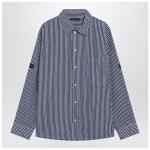 Balenciaga Oversize navy blue and white striped shirt