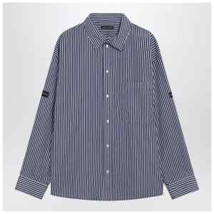 Balenciaga Oversize navy blue and white striped shirt