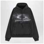 Balenciaga Black faded Crayon Loop oversize hoodie