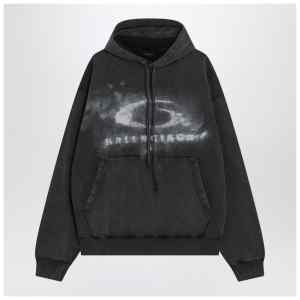 Balenciaga Black faded Crayon Loop oversize hoodie