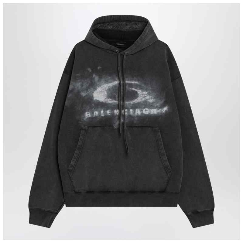 Balenciaga Black faded Crayon Loop oversize hoodie Balenciaga Black faded Crayon Loop oversize hoodie, theFeinheit