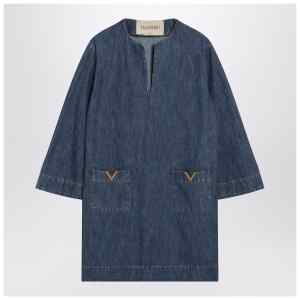 Valentino Garavani Denim mini dress with V Gold details