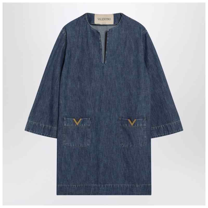 Valentino Garavani Denim mini dress with V Gold details, theFeinheit