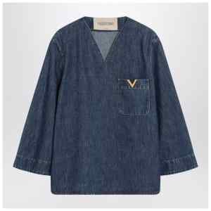 Valentino Garavani Denim shirt with V Gold details