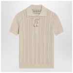 Valentino Garavani Ivory cotton knit polo shirt