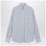 Valentino Ivory shirt with light blue and blue stripes