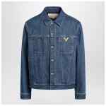 Valentino Blue denim jacket with Vgold detail