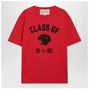 Valentino Red T-shirt with Panther print