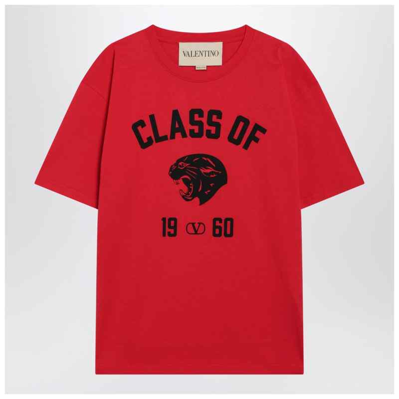 Valentino Red T-shirt with Panther print, theFeinheit