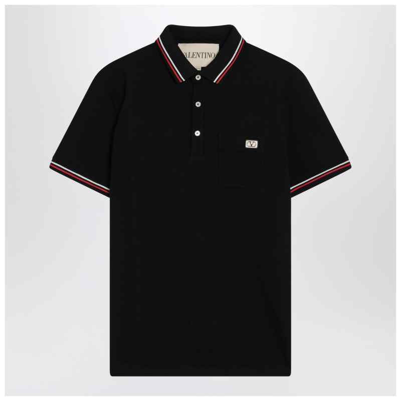 Valentino Black polo shirt with Vlogo Signature Valentino Black polo shirt with Vlogo Signature, theFeinheit