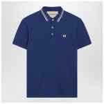 Valentino Blue polo shirt with Vlogo patch