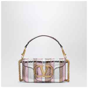 Valentino Small Locò shoulder bag in multicolour laminated elaphe leather