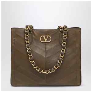Valentino Garavani Laseine shopping bag in tundra green