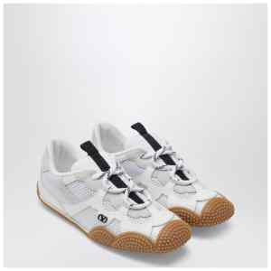 Valentino Amphibia sneakers in rubberised calfskin and white split leather