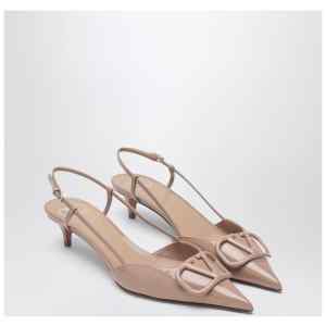 Valentino Garavani Vlogo Signature slingback pumps pink in patent leather