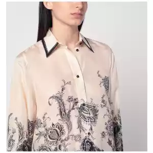 ZIMMERMANN Cream Rhiannon shirt with fantasy print
